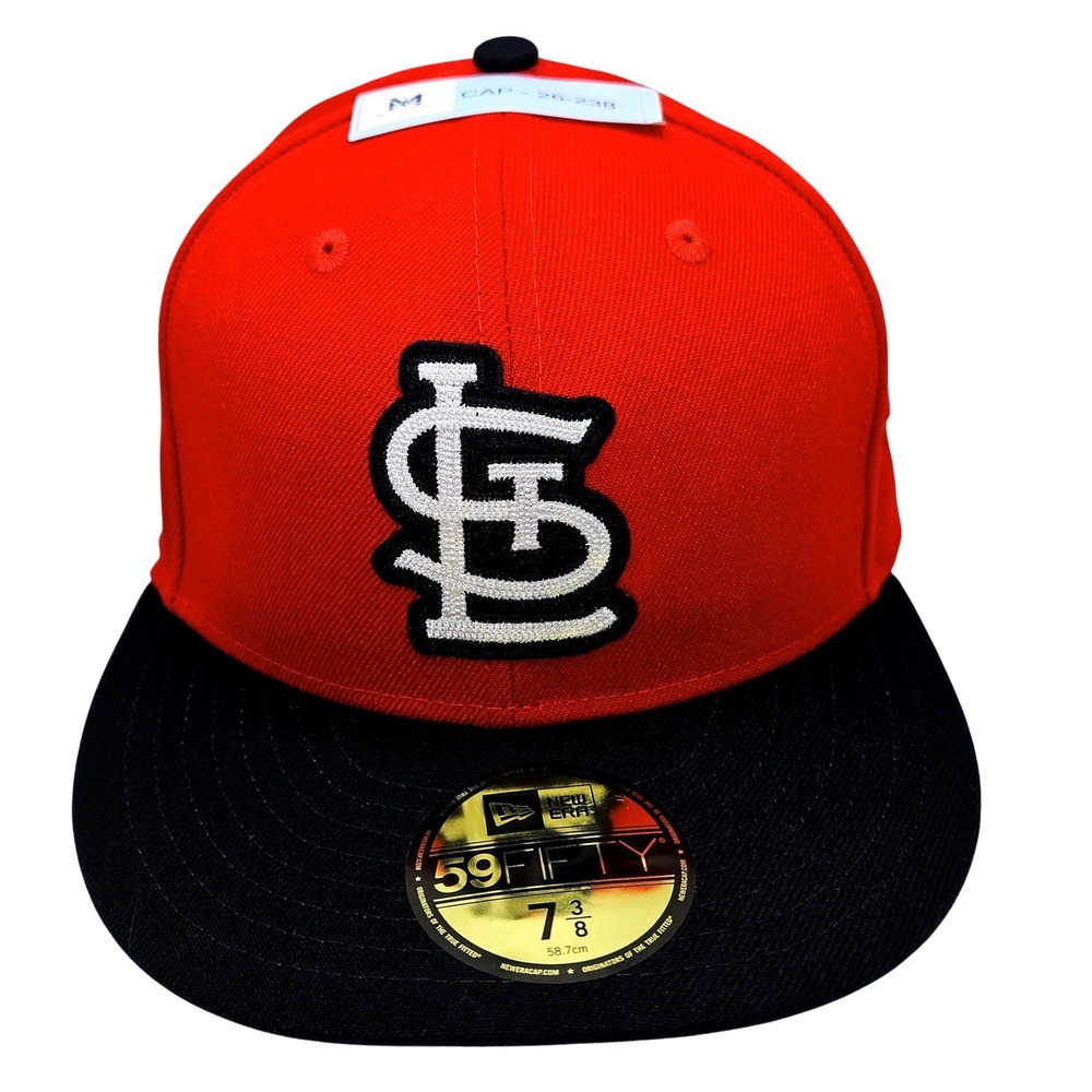 New Era St Louis Cardinals 2011 World Series 59FIFTY Fitted Hat Red Black 7 3/8